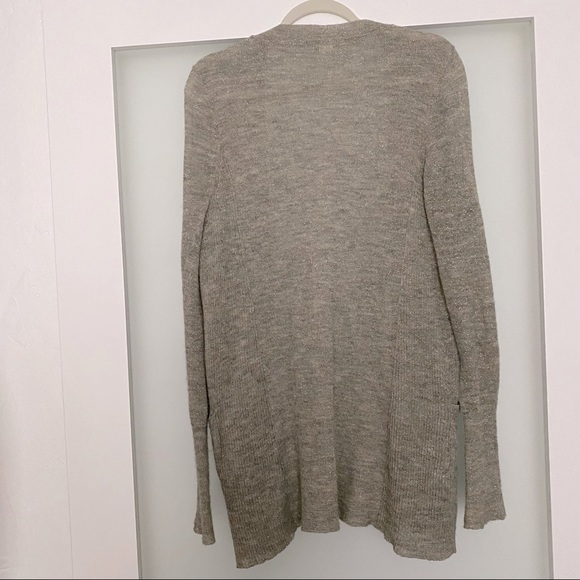 J. Crew silver gray Lurex metallic lightweight sheer cardigan size M - Picture 3 of 7